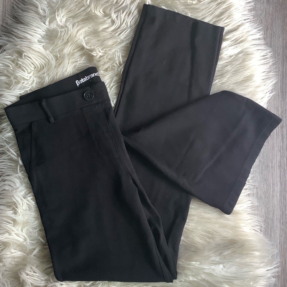 Betabrand Black Boot Cut Pants
